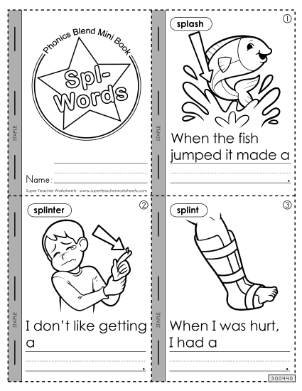 Cut-and-Glue Activities - Mini-Book (Spl- Words) Cut-and-Glue Activities - Mini-Book (Spl- Words)