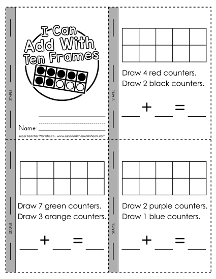 Ten-Frame Addition - Mini-Book: Ten-Frames