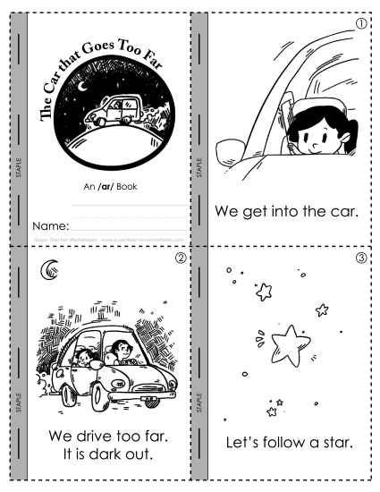  /är/ Sound (as in Star) - Mini-Book: The Car that Went Too Far