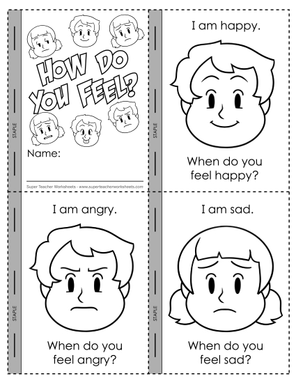 Grades K through 2 - Mini-Book: When do you feel...