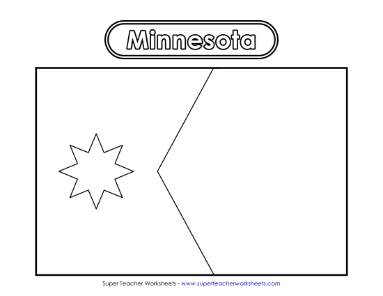 Flags & Seals - Minnesota Flag Coloring Page