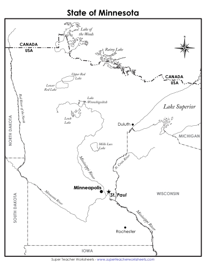 Maps - Minnesota Map (Labeled) Maps - Minnesota Map (Labeled)