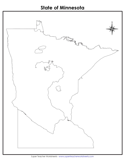 Minnesota - Minnesota Map (No Bordering States)