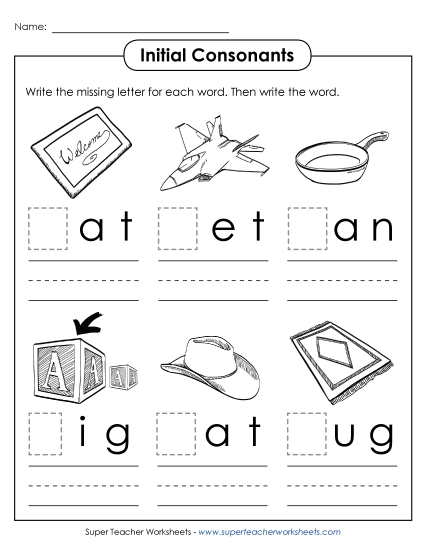 Missing Beginning Letters 3 Missing Beginning Letters 3