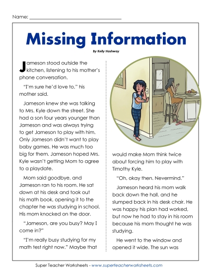 Fiction Stories - Missing Information