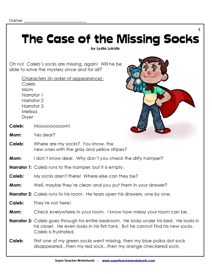 Readers' Theater - Missing Socks (Readers' Theater) Readers' Theater - Missing Socks (Readers' Theater)
