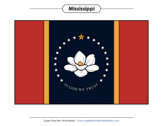 Flags & Seals - Mississippi State Flag (Full-Color Version) Flags & Seals - Mississippi State Flag (Full-Color Version)