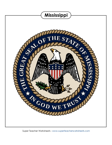 Flags & Seals - Mississippi State Seal (Full-Color Version)