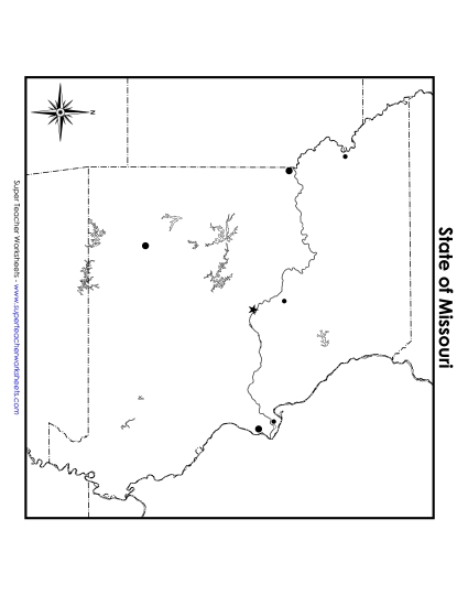 Maps - Missouri Map (Blank Cities) Maps - Missouri Map (Blank Cities)