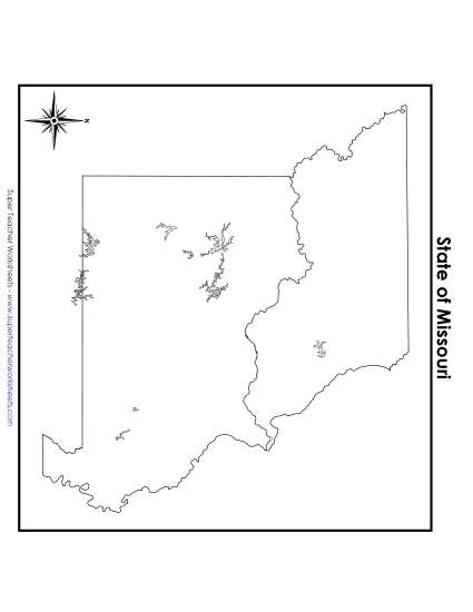 Missouri - Missouri Map (No Bordering States) Missouri - Missouri Map (No Bordering States)