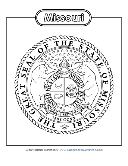 Flags & Seals - Missouri State Seal (Black & White)