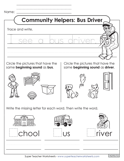 Early Literacy - Mixed Literacy Skills: Bus Driver