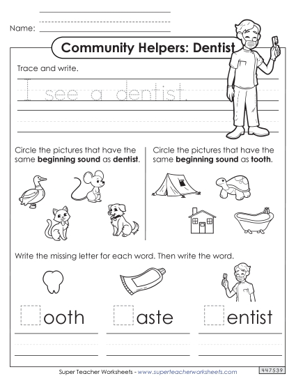 Early Literacy - Mixed Literacy Skills: Dentist