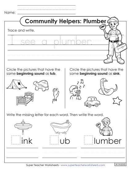 Early Literacy - Mixed Literacy Skills: Plumber