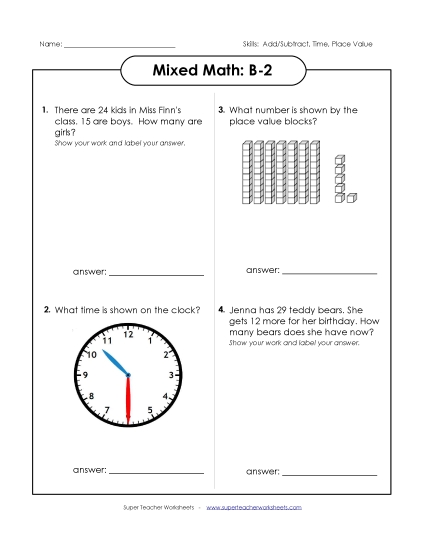 Mixed Math (Level B: Grade 2) - Mixed Math: B2