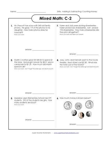 Mixed Math (Level C: Grade 3) - Mixed Math: C2 Mixed Math (Level C: Grade 3) - Mixed Math: C2