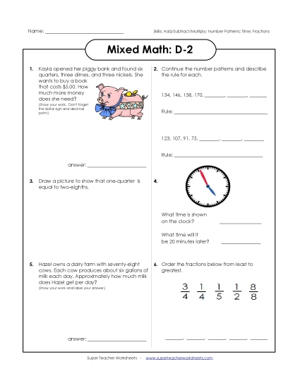 Mixed Math (Level D: Grade 4) - Mixed Math: D2