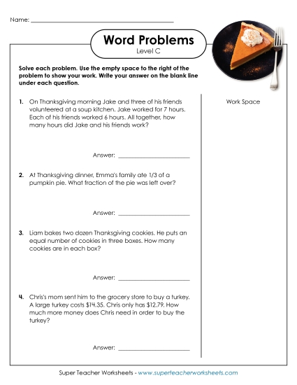 Word Problems Mixed Math Skills - Mixed Math Word Problems (Level C) Word Problems Mixed Math Skills - Mixed Math Word Problems (Level C)