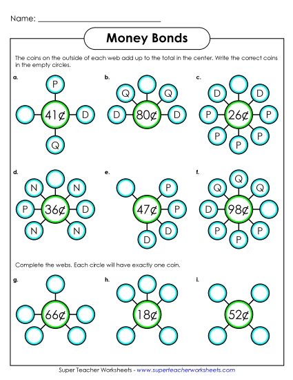 Money Bond Worksheets - Money Bonds 2