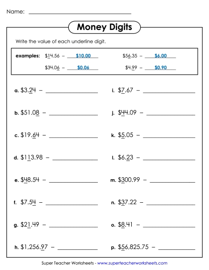 Money Place Value - Money Place Value Money Place Value - Money Place Value