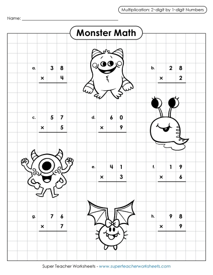 Multiplication - Monster Math Multiplication