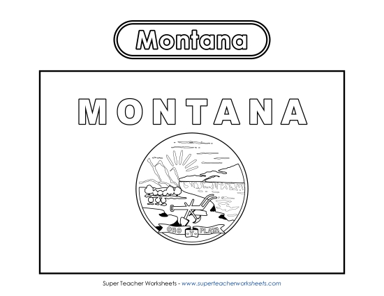 Flags & Seals - Montana Flag Coloring Page Flags & Seals - Montana Flag Coloring Page