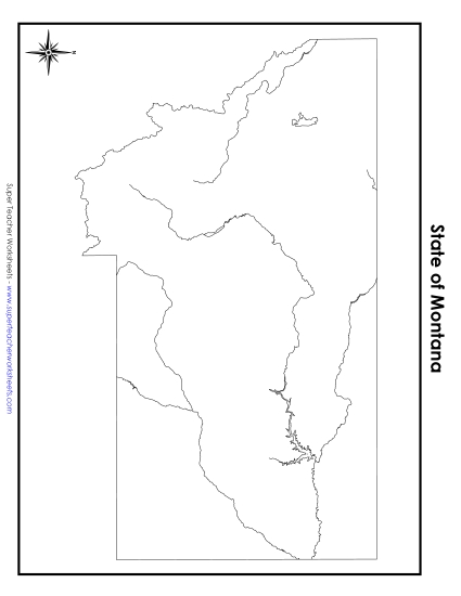 Maps - Montana Map (No Bordering States) Maps - Montana Map (No Bordering States)