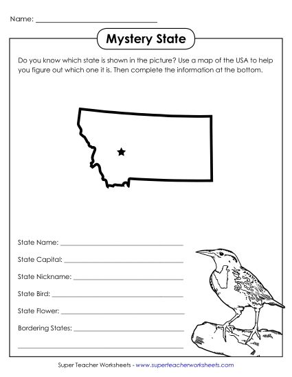 Sample Worksheet Images - Montana - Mystery State Sample Worksheet Images - Montana - Mystery State