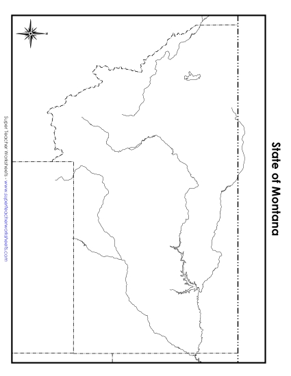 Maps - Montana State Map (Blank) Maps - Montana State Map (Blank)