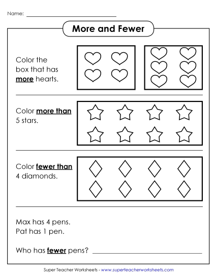 More & Fewer - More and Fewer (with Word Problem) More & Fewer - More and Fewer (with Word Problem)