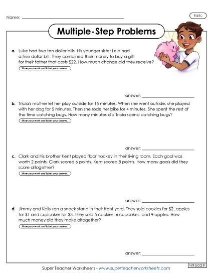 Basic (Grades 2 - 3) - Multiple Step, Basic #2