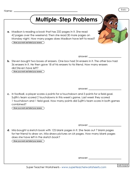 Basic (Grades 2 - 3) - Multiple Step, Basic #3