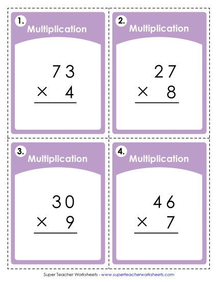 Multiplication: 2-Digit by 1-Digit Multiplication: 2-Digit by 1-Digit