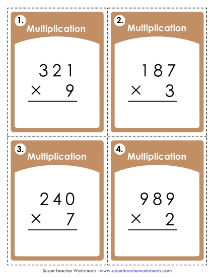 Multiplication: 3-Digit by 1-Digit Multiplication: 3-Digit by 1-Digit