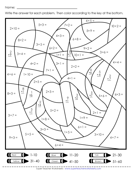 Multiplication - Multiplication: Apple or Banana (0-10)