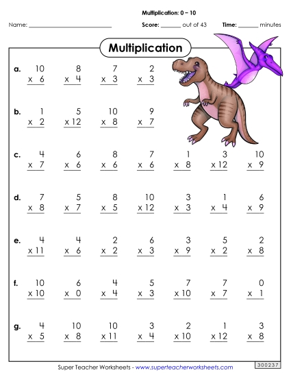 Multiplication Drills - Multiplication Basic Facts #3 Multiplication Drills - Multiplication Basic Facts #3