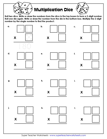 Task Cards and Games - Multiplication Dice Game (1 Player) Task Cards and Games - Multiplication Dice Game (1 Player)