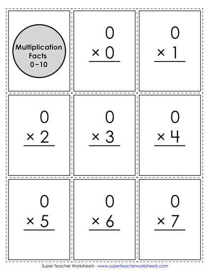 Flashcards - Multiplication Flashcards Flashcards - Multiplication Flashcards