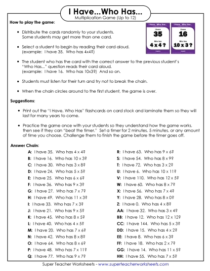 Worksheets, Games, & Task Cards - Multiplication Game: Worksheets, Games, & Task Cards - Multiplication Game: