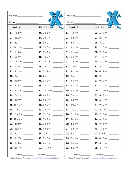 Timed Quizzes - Multiplication Timed Quiz 0 - 2 Timed Quizzes - Multiplication Timed Quiz 0 - 2