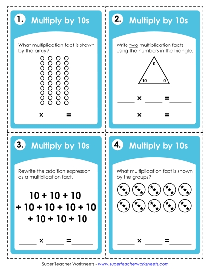 Multiplying by 10s Multiplying by 10s