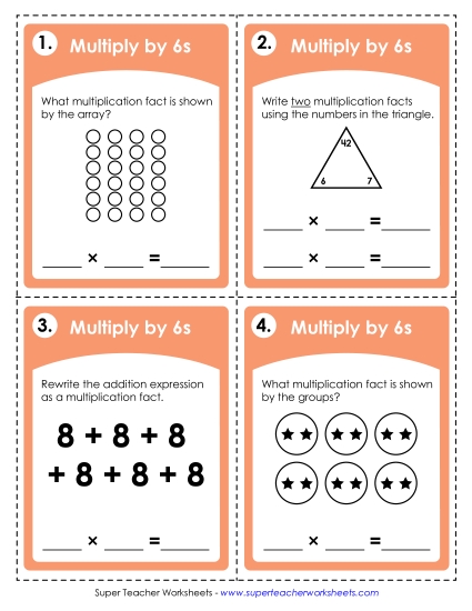 Multiplying by 6s Multiplying by 6s