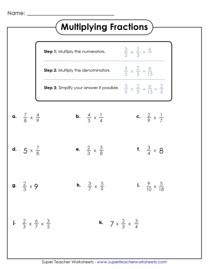 Multiplying Fractions - Multiplying Fractions (Introduction)