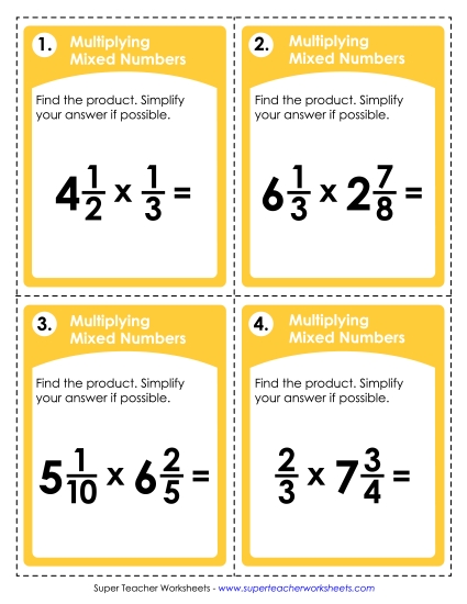 Multiplying Mixed Numbers Multiplying Mixed Numbers