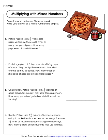 Multiplying Mixed Numbers - Multiplying with Mixed Numbers: Word Problems