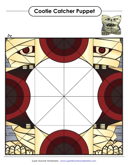 Fortune Tellers Cootie Catchers - Mummy Cootie Catcher Fortune Tellers Cootie Catchers - Mummy Cootie Catcher