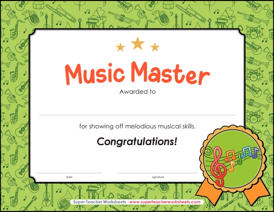 Music Awards - Music Master Award Music Awards - Music Master Award