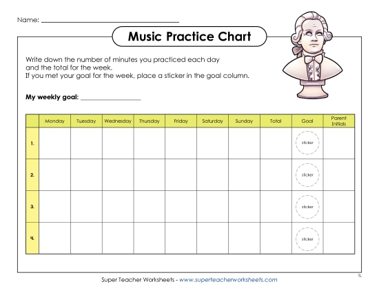 Music Practice Charts - Music Practice 1 Music Practice Charts - Music Practice 1
