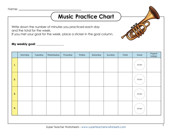 Music Practice Charts - Music Practice 2 Music Practice Charts - Music Practice 2