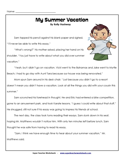 Fiction Stories - My Summer Vacation